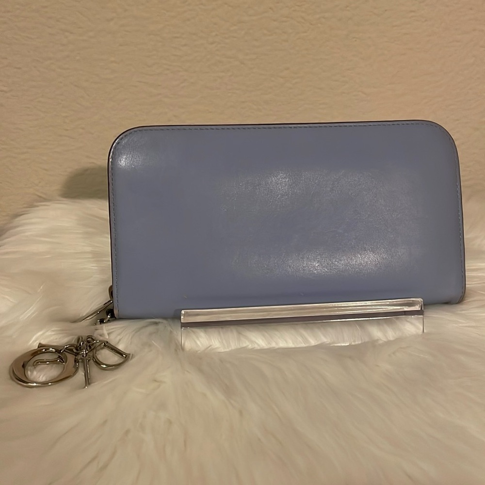 Christian Dior leather Diorissimo Voyageur Zip around Wallet
